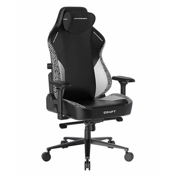 Ghế game DXRACER GAMING CHAIR - Craft Pro Stripes1 Black White