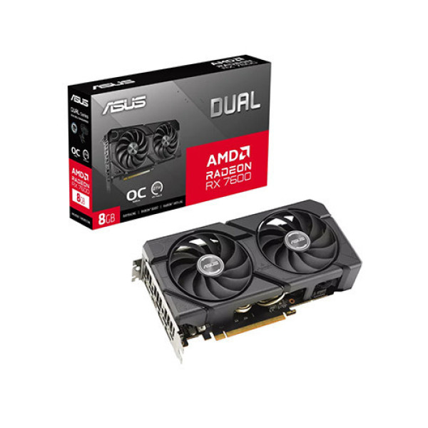 VGA  ASUS Dual RX 7600 8GB EVO OC (DUAL-RX7600-O8G-EVO)