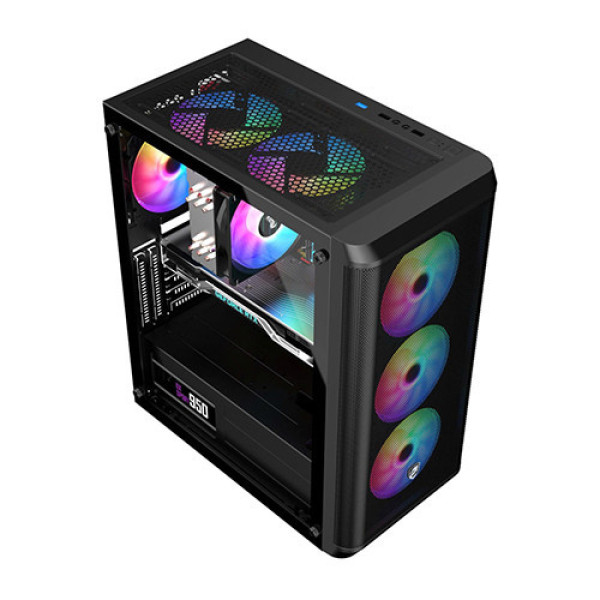 Vỏ Case VITRA SAPHIRA AX10 BLACK kèm 3FAN RGB (EATX)