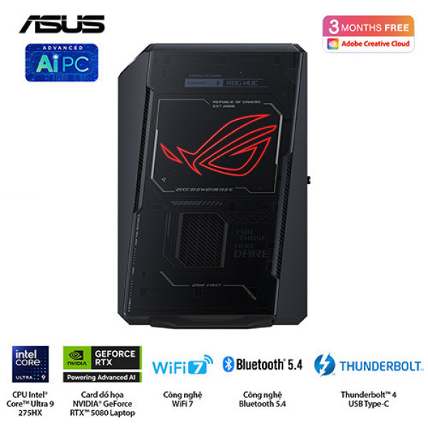 PC Mini ASUS ROG NUC RNUC15JNK9X289A0 ( Ultra 9  275HX | 32GB | 1TB | RTX 5080 | Win 11)