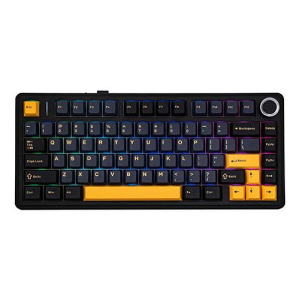 Bàn phím cơ AULA F75 3 Mode Black Gold Reaper switch