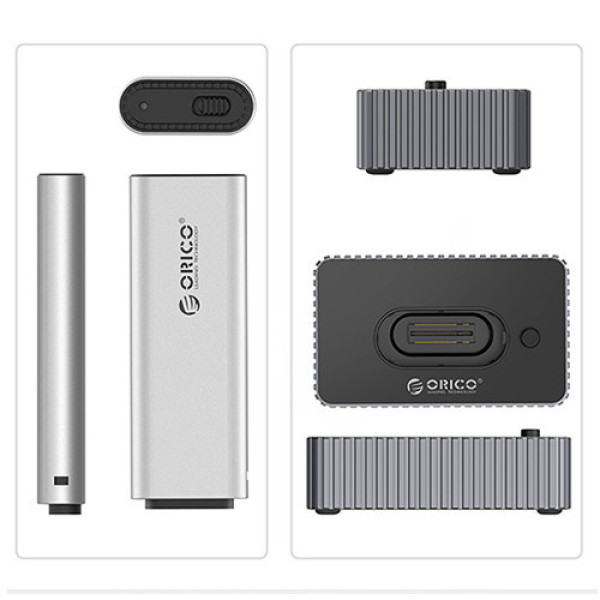 Docking SSD ORICO 1 khe cắm M.2 NVME + SATA TypeC (IT18C3-GY-BP)