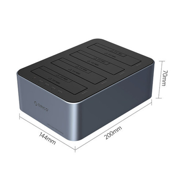 Docking ORICO 6646C3-C-EU-GY-BP 4 khe cắm TypeC USB 3.2 Gen1