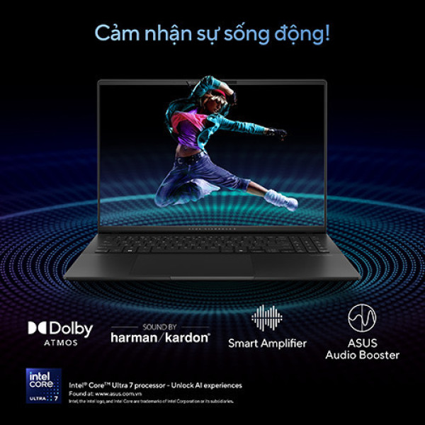 Laptop Asus Vivobook S 16 S5606CA-RI171WS (Ultra 7 255H | 16GB | 512GB | Intel® Arc™ Graphics | 16.0inch 3K OLED | Win 11 | Office | Xanh) 
