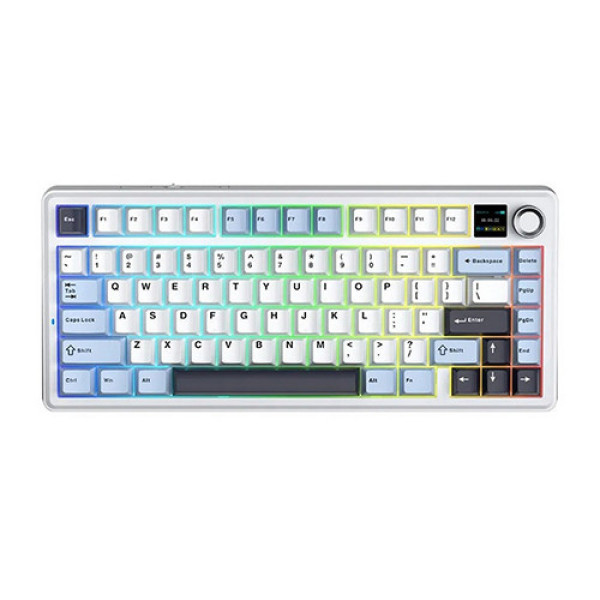 Bàn phím cơ AULA F75 MAX Glacier Blue Reaper switch