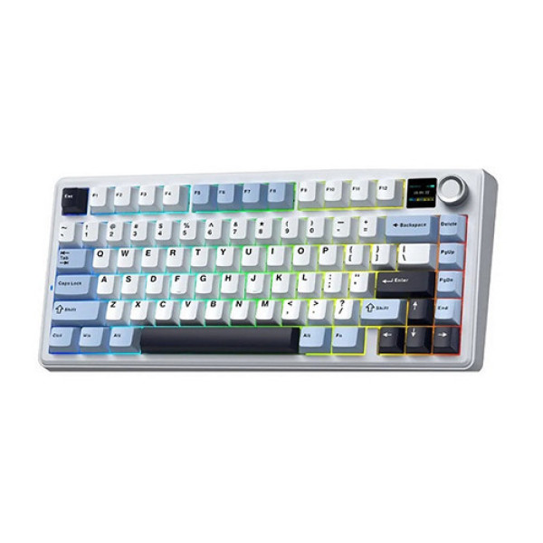 Bàn phím cơ AULA F75 MAX Glacier Blue Reaper switch