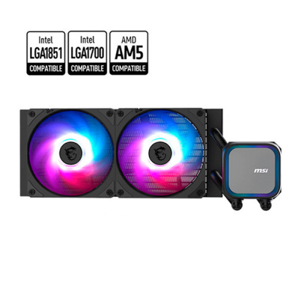 Tản nhiệt nước MSI MAG CORELIQUID A13 240 Màu Đen