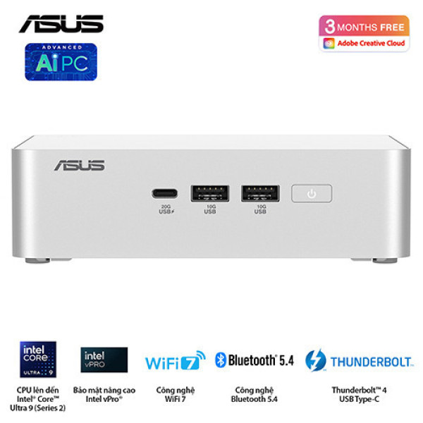 PC Mini Asus NUC 15 Pro Tall RNUC15CRSU500000I (Intel Core Ultra 5 255H | 2xDDR5-6400 | 2xNVMe | Intel Arc Graphics)