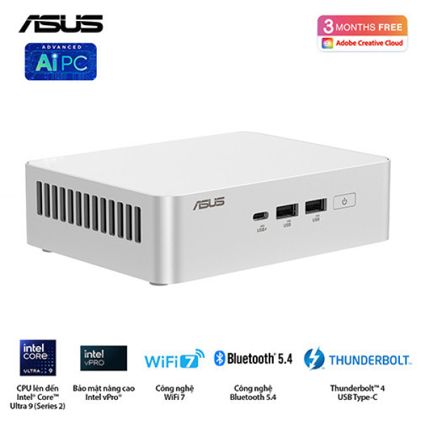 PC Mini Asus NUC 15 Pro Tall RNUC15CRSU500000I (Intel Core Ultra 5 255H | 2xDDR5-6400 | 2xNVMe | Intel Arc Graphics)