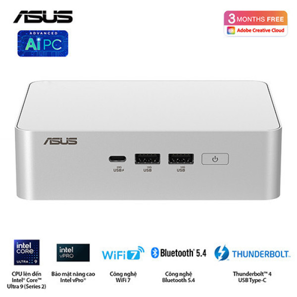 PC Mini Asus NUC 15 Pro Tall RNUC15CRSU700000I (Intel Core Ultra 7 255H | 2xDDR5-6400 | 2xNVMe | Intel Arc Graphics)