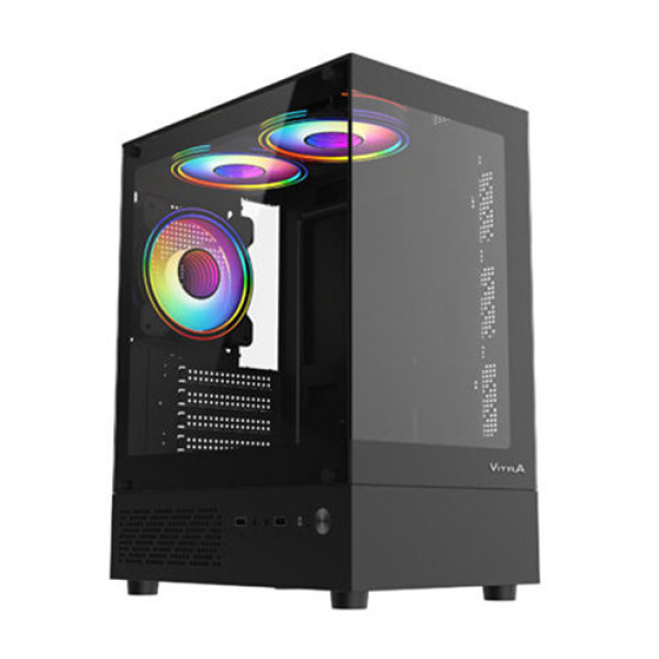 Vỏ Case VITRA ATLANTIS X6 LITE BLACK 3Fan RGB (M-ATX/ TopRad240)