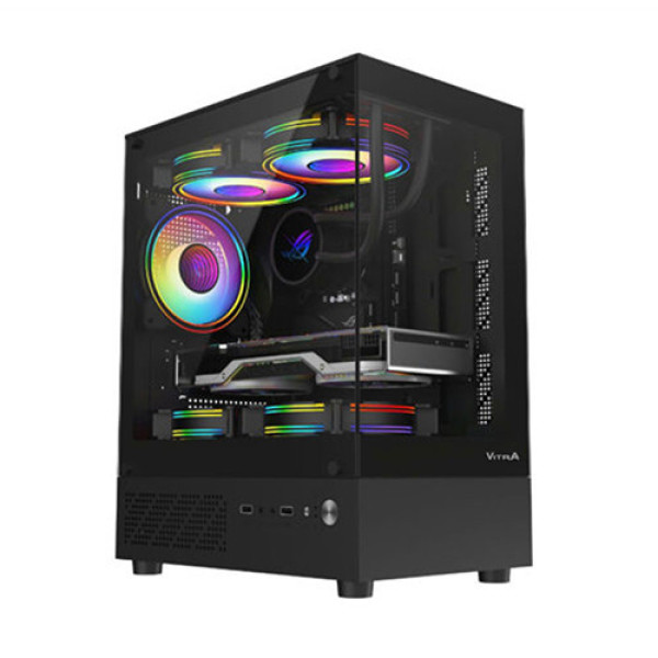 Vỏ Case VITRA ATLANTIS X6 LITE BLACK 3Fan RGB (M-ATX/ TopRad240)