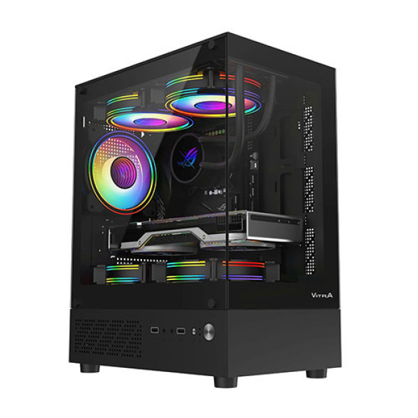 Vỏ Case VITRA ATLANTIS X6 LITE BLACK 3Fan RGB (M-ATX/ TopRad240)