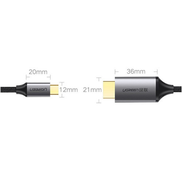 Cáp USB Type C to HDMI Ugreen UG-50570 hỗ trợ 3D,4K cao cấp dài 1,5m