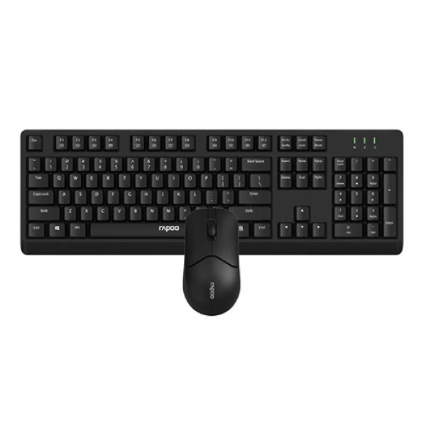 Combo Bàn phím + Chuột không dây Rapoo X1500 Đen