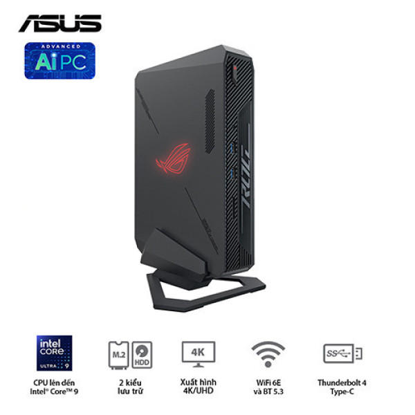 PC Mini ASUS ROG NUC RNUC14SRKU9189A1I (Ultra 9 185H | Ram 32GB | SSD 1TB |  RTX 4070 | Win 11)