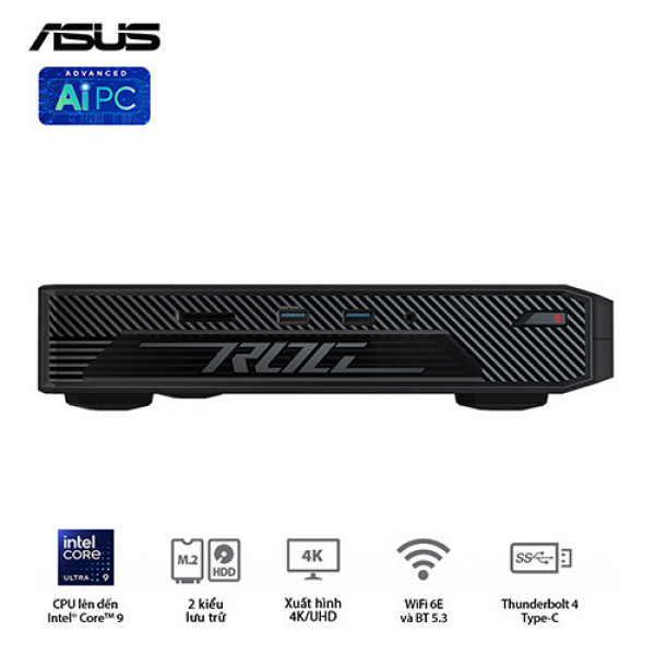PC Mini ASUS ROG NUC RNUC14SRKU9189A1I (Ultra 9 185H | Ram 32GB | SSD 1TB |  RTX 4070 | Win 11)