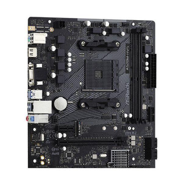 Mainboard Asrock A520M-HVS (AMD A520 | Socket AM4 | M-ATX | 2 Khe Ram)