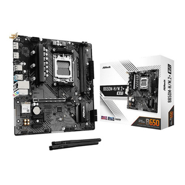 Mainboard Asrock B650M-H/M.2+ WiFi (AMD B650 | Socket AM5 | M-ATX | 2 Khe Ram | DDR5 | 2.5 Gigabit LAN)