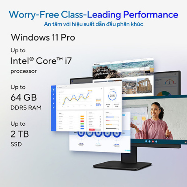 PC Asus AIO P440VAK-WPC044W (Core i5-13420H | 16GB | 512GB | 23.8 inch FHD | Key + Mouse | Win11 | Trắng | 2Y)