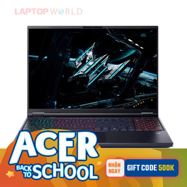 Laptop Acer Gaming Predator Helios Neo 16 AI PHN16-73-98S4 NH.QVQSV.002 (Ultra 9 275HX | 32GB | 1TB | RTX 5060 | 16 inch 2K+ 240Hz | Win 11 | Đen)