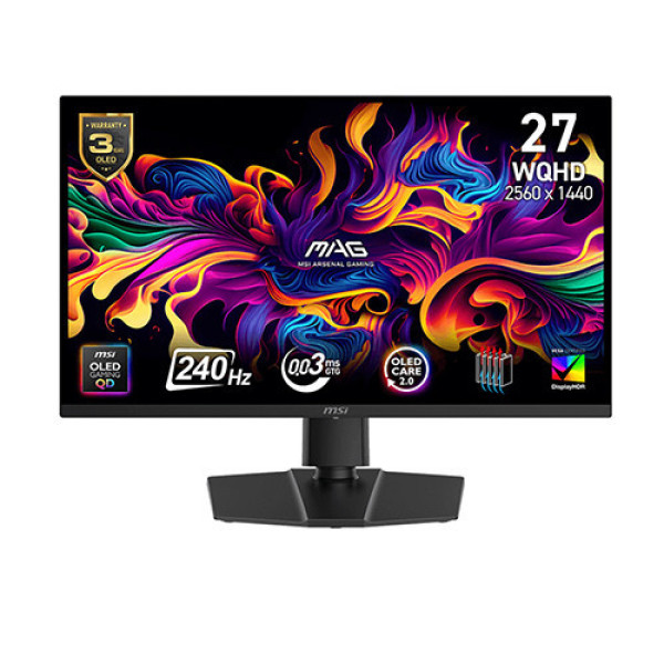 Màn Hình MSI MPG MAG 273QP QD-OLED X24 (26.5 Inch | 2K | QD-OLED | 240Hz | 0.03ms)