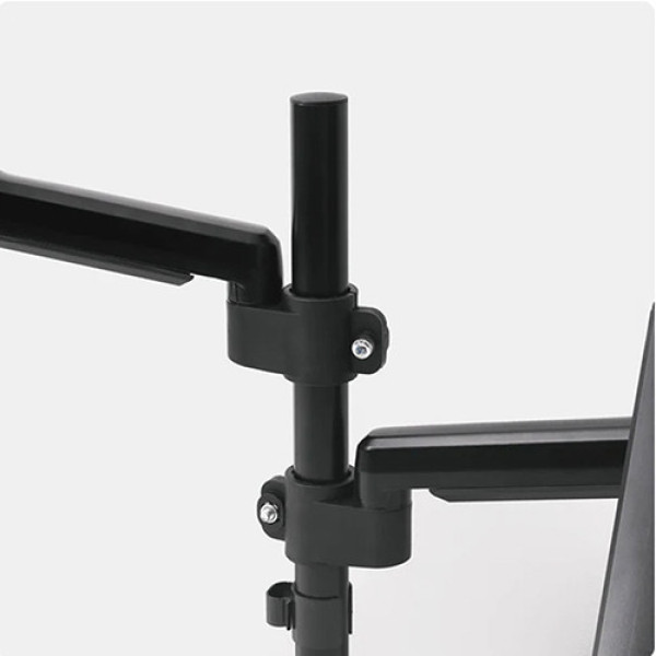 Giá đỡ màn hình đôi HyperWork P1 Dual 2025 HPW-DPA0105-BLK Đen (2 màn hình | 22 - 34 inch | Gắn bàn)