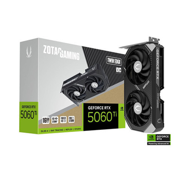 VGA ZOTAC GAMING GeForce RTX 5060 Ti 16GB Twin Edge OC (ZT-B50620H-10M)