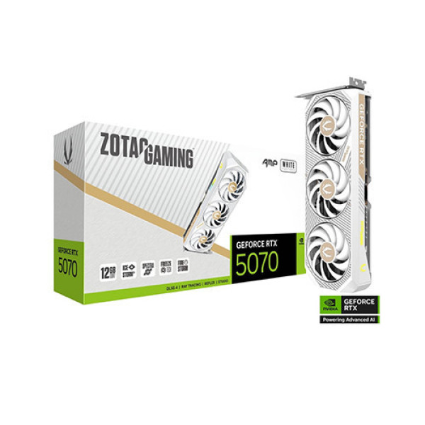VGA ZOTAC GAMING GeForce RTX 5070 12GB GDDR7 AMP White Edition (ZT-B50700FQ-10P)