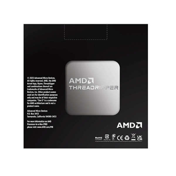 CPU AMD Ryzen Threadripper 9970X (sTR5 | 32 Core | 64 Thread | Base 4.0 GHz | Turbo 5.4 GHz | Cache 160 MB)