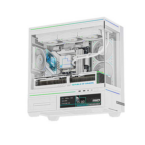 Vỏ Case Thermalright TL-M10 Vision White (M-ATX | Mini Tower | Màn hình 9.2 inch | Trắng)