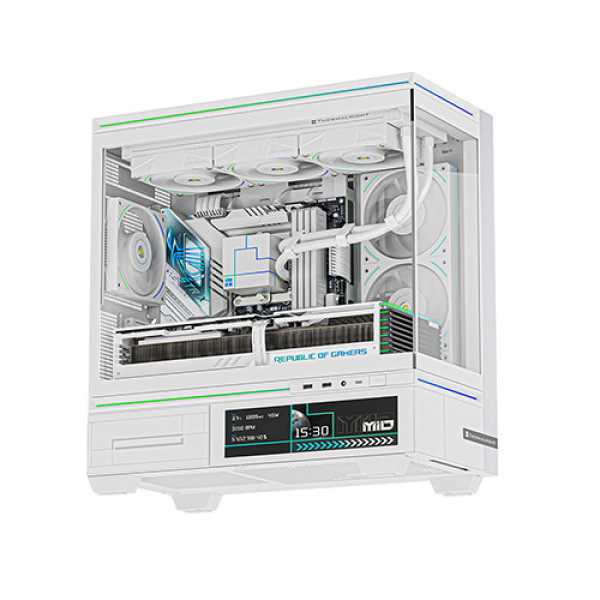 Vỏ Case Thermalright TL-M10 Vision White (M-ATX | Mini Tower | Màn hình 9.2 inch | Trắng)