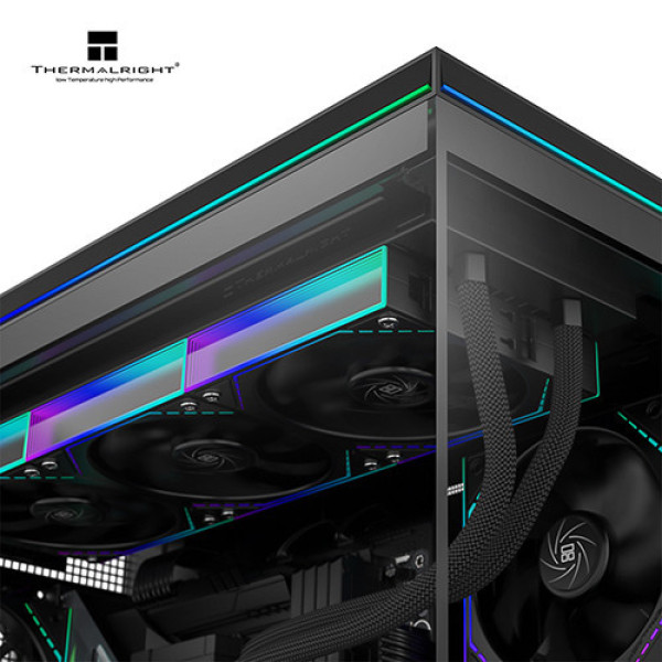 Vỏ Case Thermalright TL-M10 Vision Black  (M-ATX | Mini Tower | Màn hình 9.2 inch | Đen)