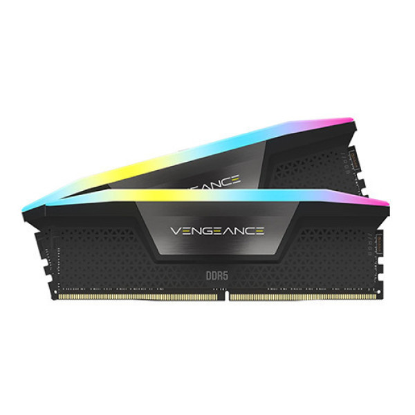 Ram PC Corsair VENGEANCE RGB 64GB (2x32GB) DDR5 6000MHz Black (CMH64GX5M2D6000C40)