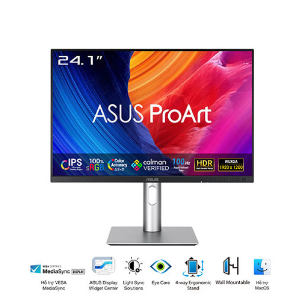 Màn Hình ASUS ProArt PA248QFV (24.1 inch | IPS | WUXGA | 100Hz | 5ms | Speaker)