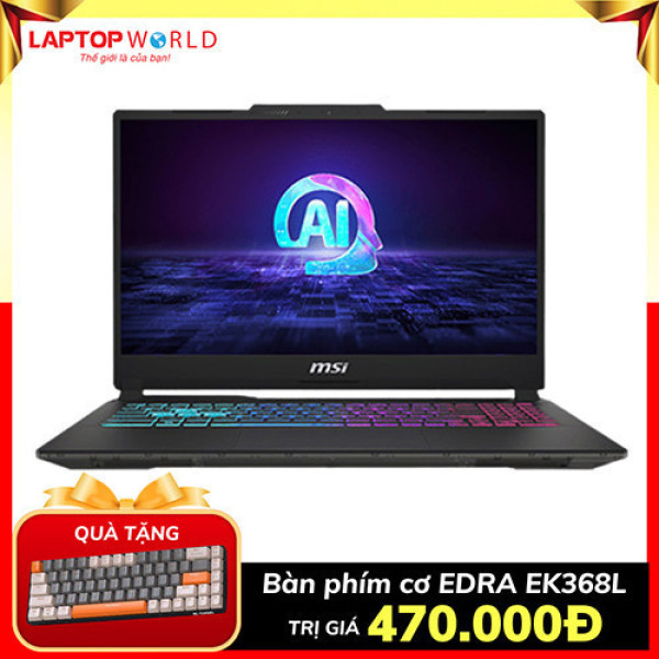 Laptop MSI Cyborg 15 AI A1VEK-245VN (Ultra 5 135H | 16GB | 512GB | RTX 4050 | 15.6 inch FHD 144Hz | Win 11 | Đen)