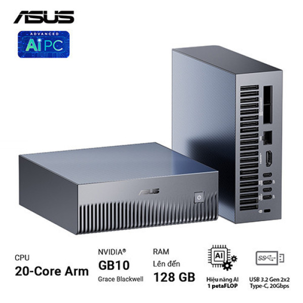 PC Mini AI Asus Ascent GX10-GG0012BN (Nvidia GB10 | 128GB | 1TB SSD)