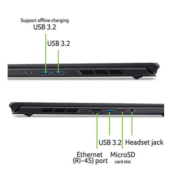 Laptop Acer Gaming Nitro V 16 AI ProPanel ANV16S-71-75LR NH.QXCSV.002 (Core 7 240H | 32GB | 512GB | RTX™ 5060 8GB | 16inch 2K+ 180Hz | Win 11 | Đen)