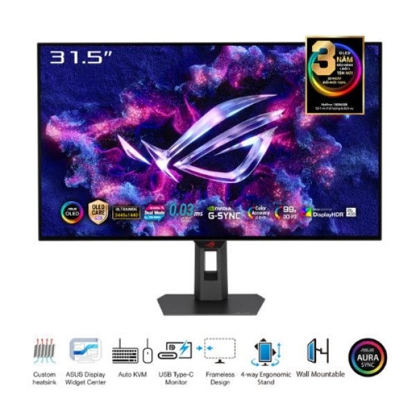 Màn hình Gaming ASUS ROG Swift OLED PG32UCDMR (31.5 inch | 4K | QD-OLED  | 240Hz | 0.03ms)