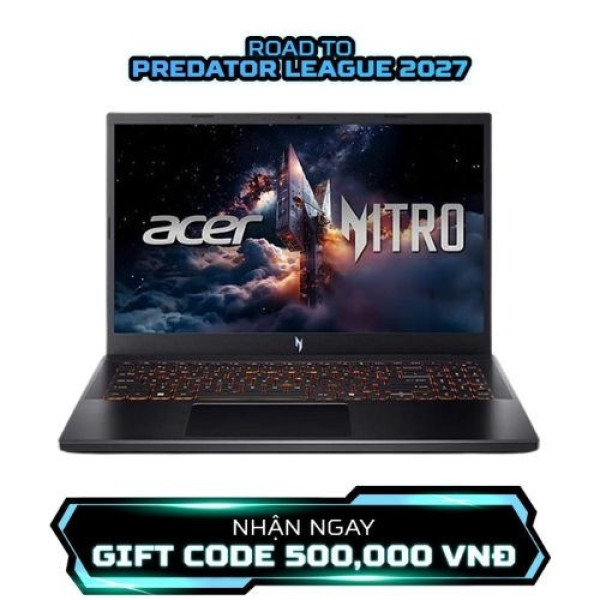 Laptop Acer Gaming Nitro ProPanel ANV15-52-50RB NH.QUASV.002 (Core 5 210H | 16GB | 512GB | RTX 4050 6GB | 15.6 inch FHD 180Hz | Win 11 | Đen)