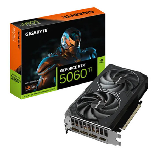 VGA Gigabyte RTX 5060 Ti Windforce Max OC 8GB GDDR7 (N506TWF2MAXOC_8GD)
