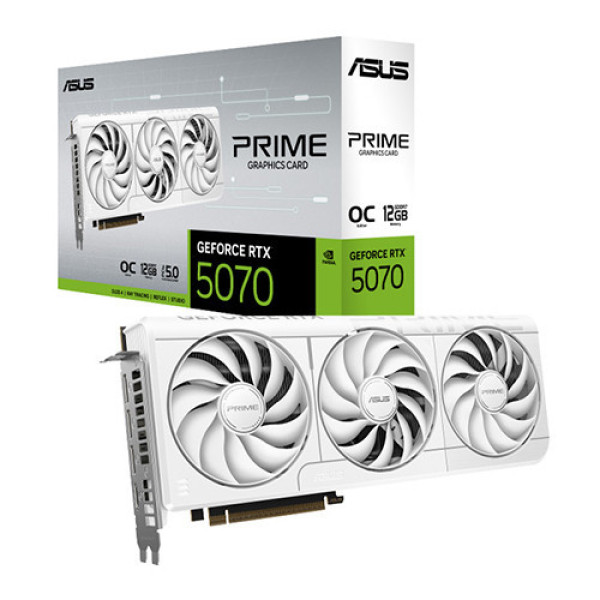 VGA ASUS PRIME RTX 5070 White OC Edition 12GB GDDR7 (PRIME-RTX5070-O12G-WHITE)