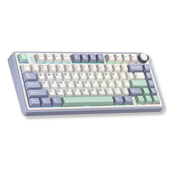Bàn phím cơ AULA F75 3 Mode Snow Blue Outemu Silent Peach V3 switch