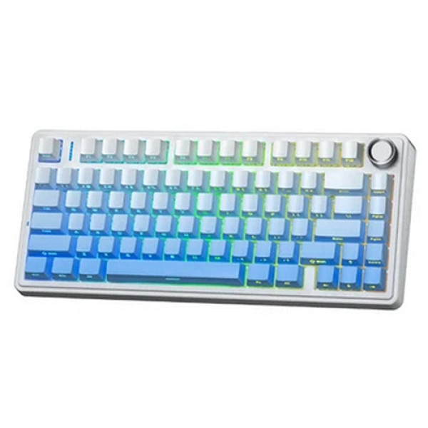 Bàn phím cơ AULA F75 White Blue Gradient Outemu Silent Peach V3 switch