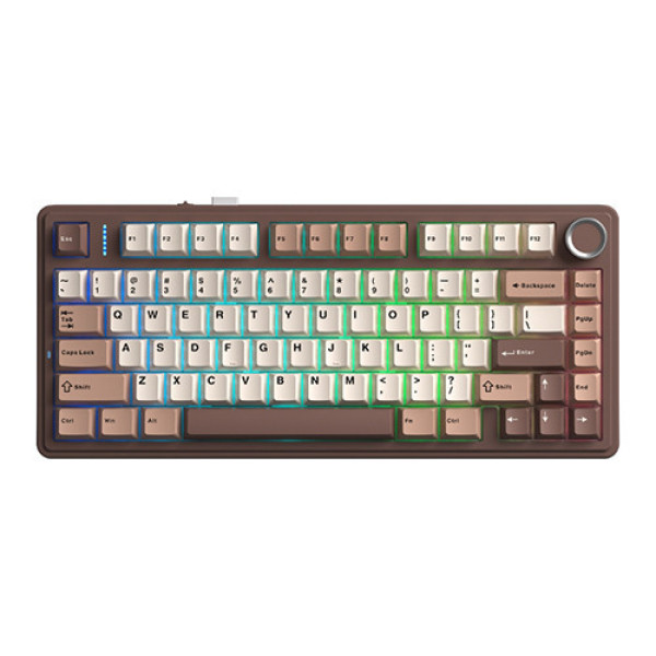 Bàn phím cơ AULA F75 Chocolate Latte Barbie switch