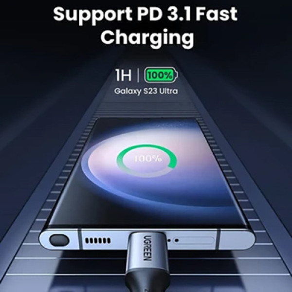 Cáp Sạc nhanh PD 3.1, dữ liệu 240W 5A USB Type-C to Type-C dài 1M, bện nylon Ugreen 15311 cao cấp