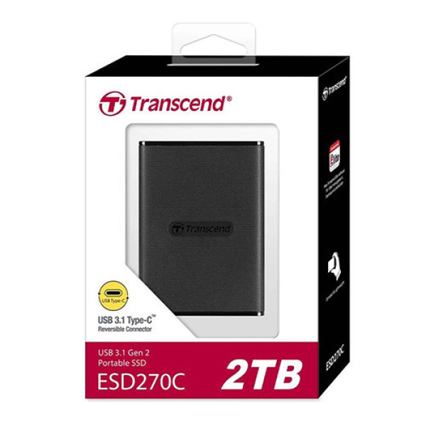 Ổ cứng di động SSD Transcend 2Tb TS2TESD270C (520MB/s | Type-C và USB3.1 | 460Mb/s)