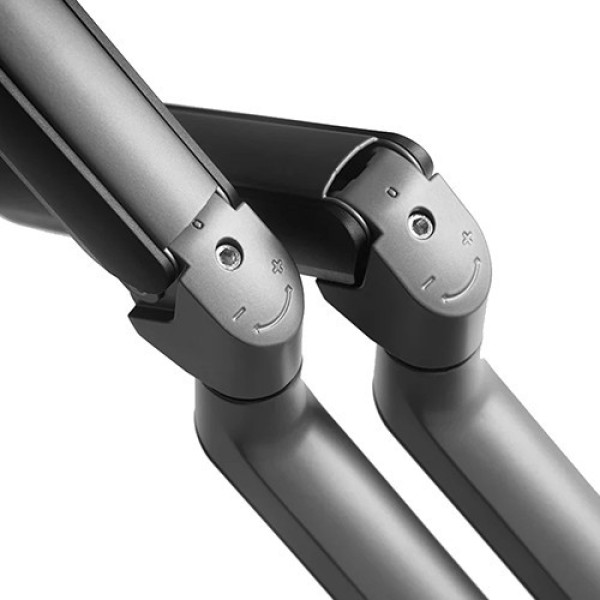 Giá đỡ 2 màn hình HyperWork T6 Pro Dual 2025 HPW-T6P.Dual.2025-GRY Đen xám (17- 32 inch)