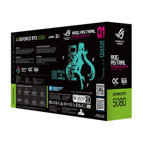 VGA Asus ROG ASTRAL GEFORCE RTX 5080 O16G Hatsune Miku Edition