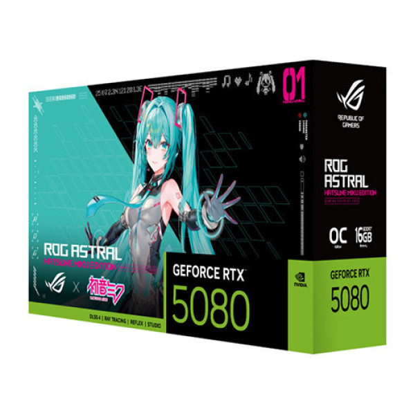 VGA Asus ROG ASTRAL GEFORCE RTX 5080 O16G Hatsune Miku Edition